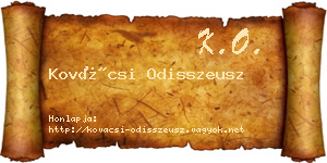 Kovácsi Odisszeusz névjegykártya